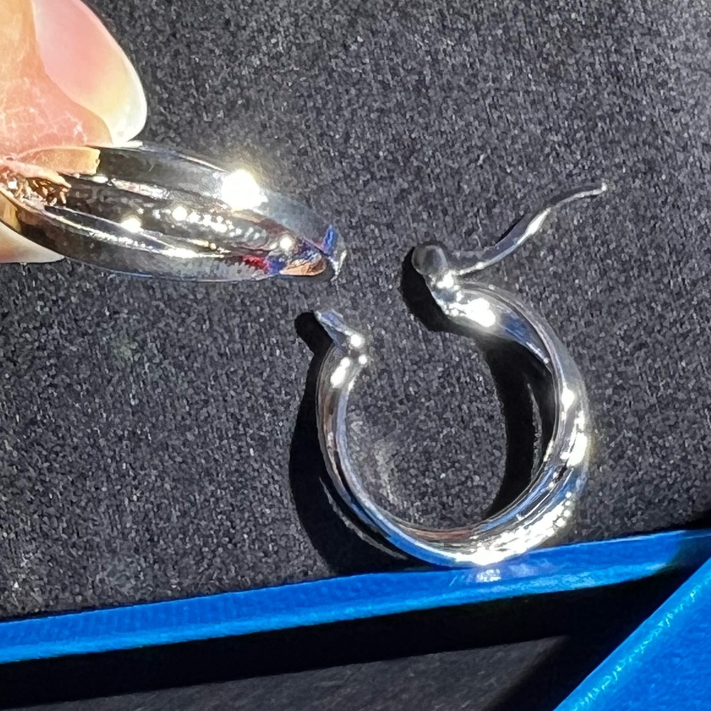 Silver hoop earrings